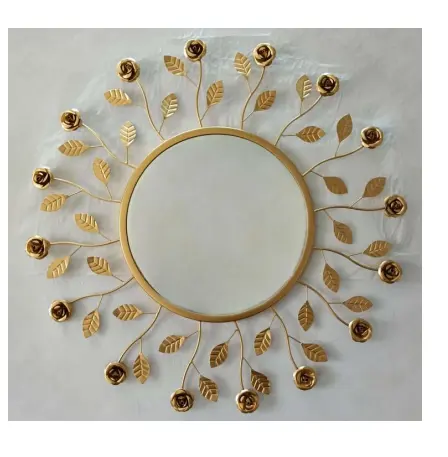 Golden Floral Wall Decor — Handcrafted Export Product by NXTGENEXPORTS, Moradabad